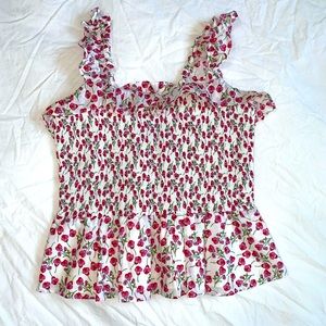 J. Crew Liberty London Smocked Floral Tank